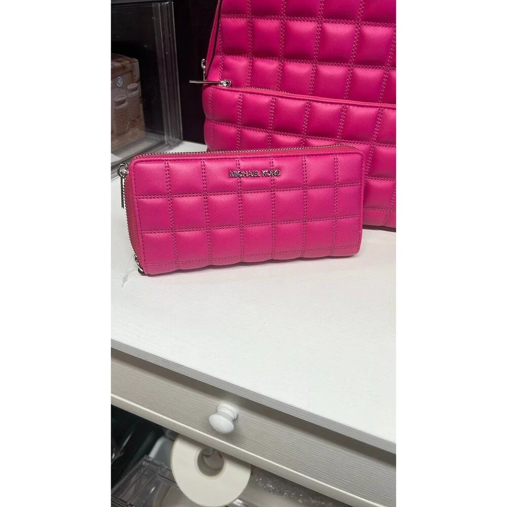 Michael Kors Pink Quilted Wallet